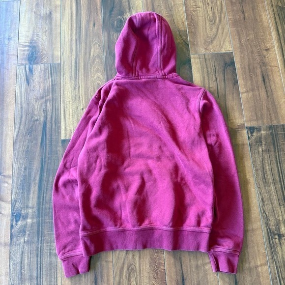 Nike‎ Solo Swoosh Red Cotton Pullover Hoodie Mens Medium - Picture 3 of 6